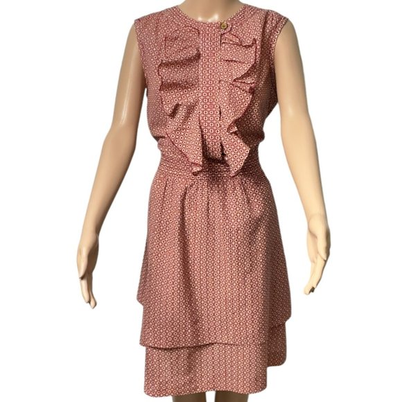 Tory Burch Dresses & Skirts - Tory Burch Silk/Cotton Above Knee Length Pattern Ruffle Dress (12)